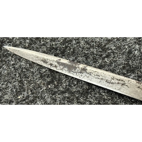 9174 - WW2 British officers 1897 Pattern Sword with fullered single edged blade with GRVI and 