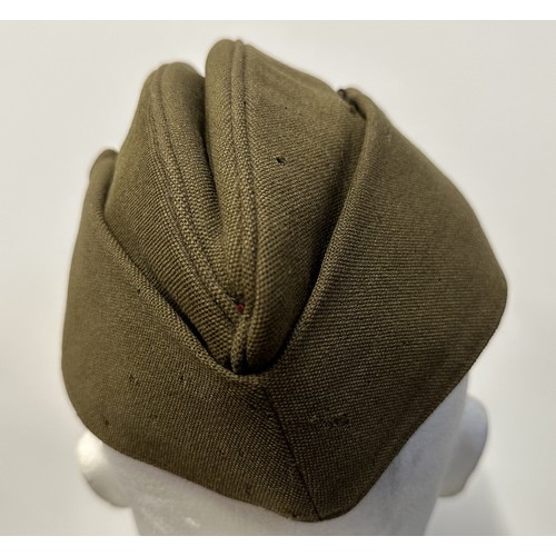 9180 - WW2 British Royal Artillery Officers Field Service Cap complete with officers bronze Flaming Grenade... 