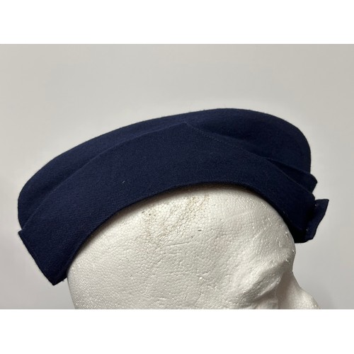 9181 - WW2 RAAF Field Service cap in dark blue wool complete with bronze RAAF cap badge. Maker marked and d... 