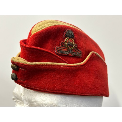 9183 - WW2 British Lancashire Fusiliers Coloured Field Service Cap with embroidered wire bullion cap badge.... 