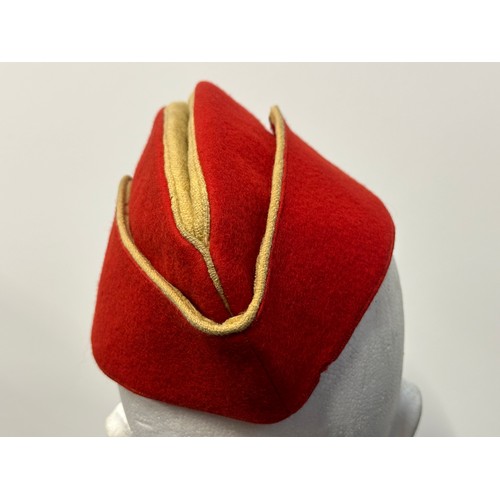 9183 - WW2 British Lancashire Fusiliers Coloured Field Service Cap with embroidered wire bullion cap badge.... 