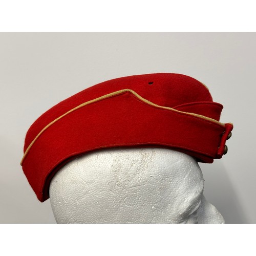 9183 - WW2 British Lancashire Fusiliers Coloured Field Service Cap with embroidered wire bullion cap badge.... 