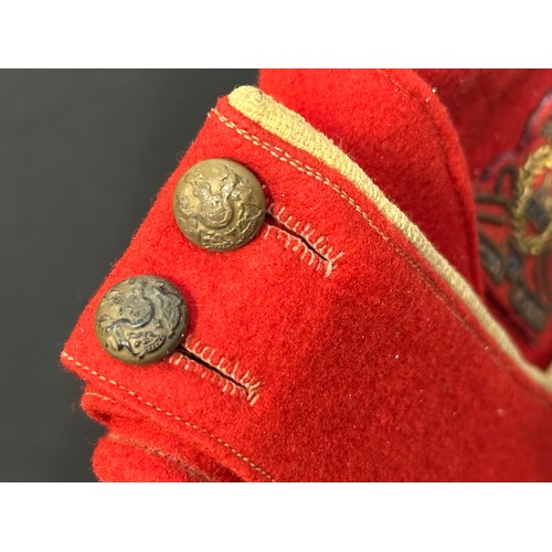 9183 - WW2 British Lancashire Fusiliers Coloured Field Service Cap with embroidered wire bullion cap badge.... 