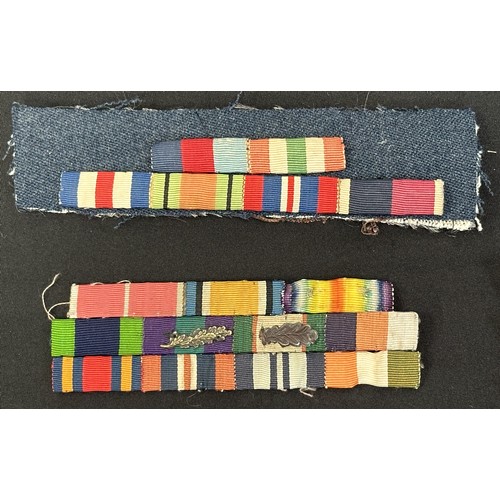 9194 - WW2 British Ribbon Bar Collection comprising of WW2 and some WW1 bars plus one US bar. Most are unif... 