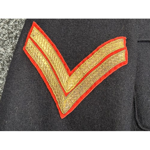 9195 - WW2 British Royal Marines Corporals Dress Tunic complete with shoulder titles and collar dogs. Named... 