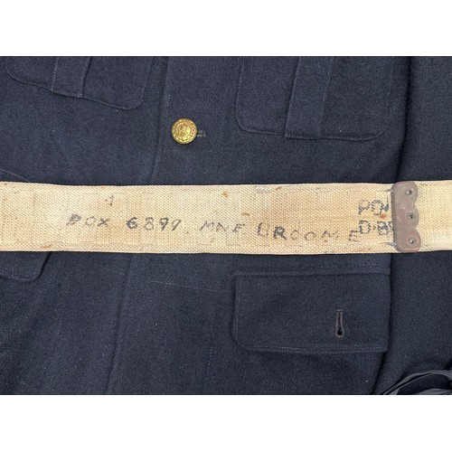 9195 - WW2 British Royal Marines Corporals Dress Tunic complete with shoulder titles and collar dogs. Named... 