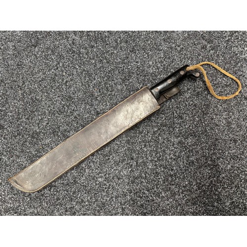 9196 - WW2 US Machete with single edged blade 445mm in length maker marked and dated 