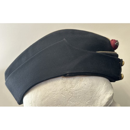 9204 - WW2 British Prince of Wales Regt Coloured Field Service Cap. Wire Bullion Prince of Wales Feathers C... 