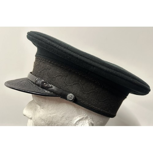 9210 - WW2 British Oxs & Bucks Light Infantry Officers Dress Uniform Cap with Hallmarked Silver cap badge, ... 