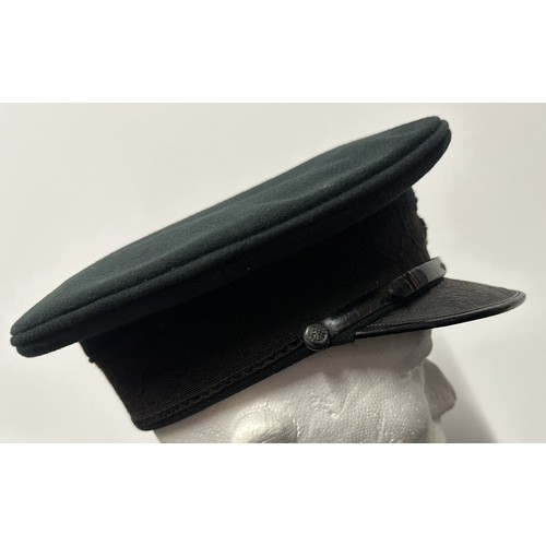 9210 - WW2 British Oxs & Bucks Light Infantry Officers Dress Uniform Cap with Hallmarked Silver cap badge, ... 