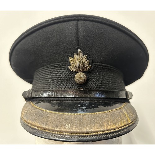 9211 - WW2 British Grenadier Guards Officers Field Rank Dress Uniform Cap with Gilt Wire Bullion Badge to f... 