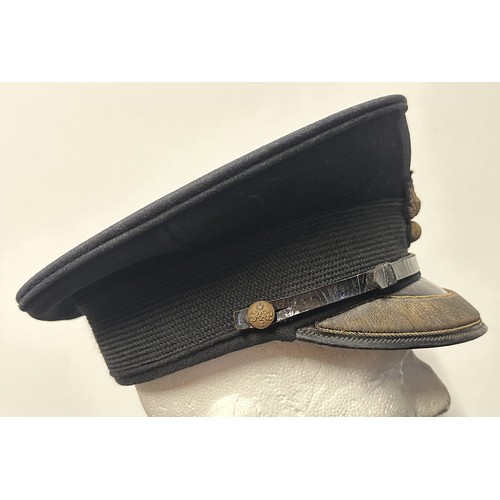 9211 - WW2 British Grenadier Guards Officers Field Rank Dress Uniform Cap with Gilt Wire Bullion Badge to f... 