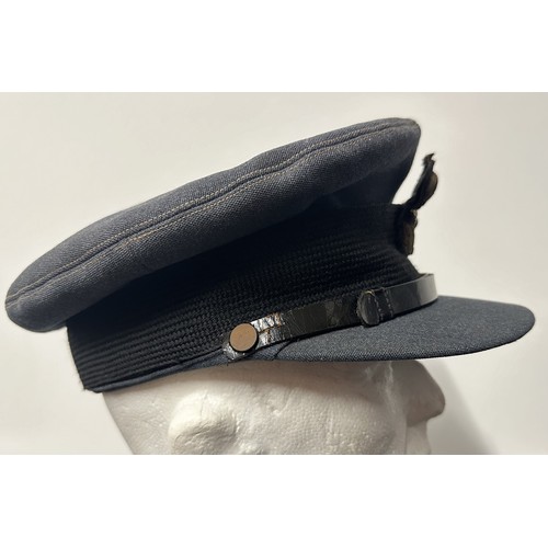 9213 - WW2 British RAF Officers Service Dress Cap. No makers mark or size marking. Pre war quality with con... 