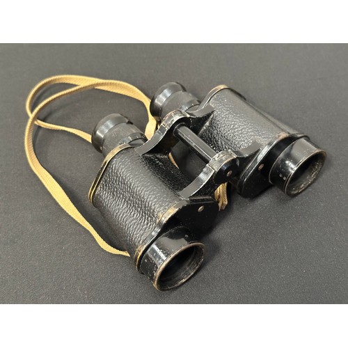 9219 - WW2 British Binoculars, Prismatic No.2 MkII x 6. Serial number 143773. Maker marked and dated 