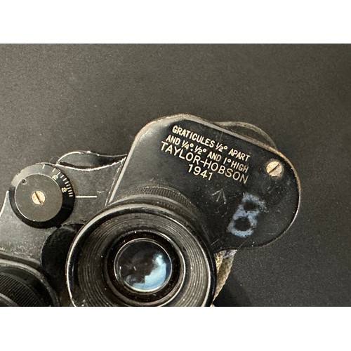 9219 - WW2 British Binoculars, Prismatic No.2 MkII x 6. Serial number 143773. Maker marked and dated 