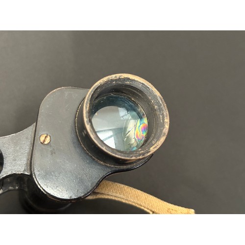 9219 - WW2 British Binoculars, Prismatic No.2 MkII x 6. Serial number 143773. Maker marked and dated 