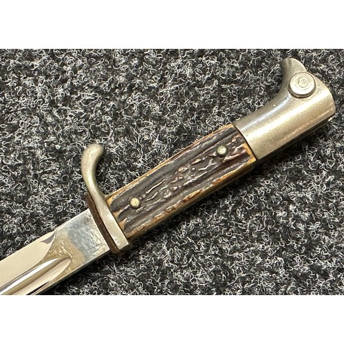 9226 - WW2 Third Reich Extra-Seitengewehr Private Purchase Parade Bayonet with plated, single edged fullere... 