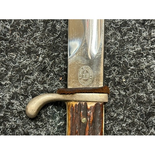 9226 - WW2 Third Reich Extra-Seitengewehr Private Purchase Parade Bayonet with plated, single edged fullere... 