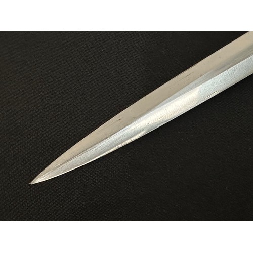 9228 - WW2 Third Reich Heer Officers Dienstdolch dagger with double edged blade 254mm in length, maker mark... 