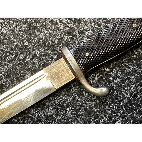 9232 - WW2 Third Reich Heer Parade Bayonet with single edged fullered plated blade 197mm in length, maker m... 