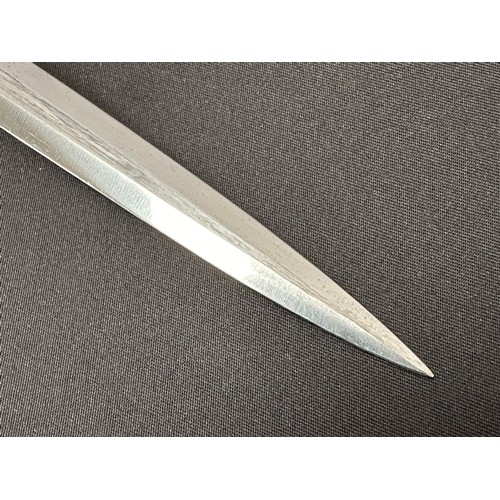 9233 - WW2 Third Reich Heer Offizierdolch Army officers dagger with double edged blade 257mm in length, mak... 