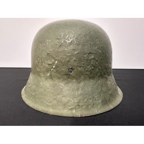 9235 - WW2 Third Reich M42 pattern steel helmet in relic condition. Repainted. No liner.