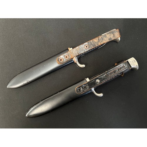 9284 - Pair of Post War HJ Style Boy Scout Knifes. One is maker marked 