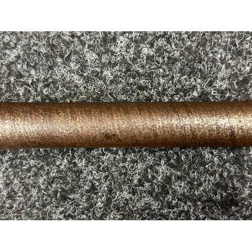 9323 - A single barrel percussion cap shotgun with 825mm long barrel. Bore approx. 23mm. Action holds at bo... 