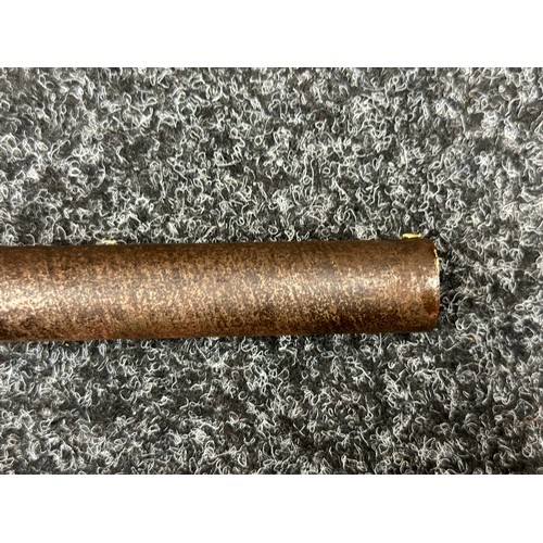 9323 - A single barrel percussion cap shotgun with 825mm long barrel. Bore approx. 23mm. Action holds at bo... 