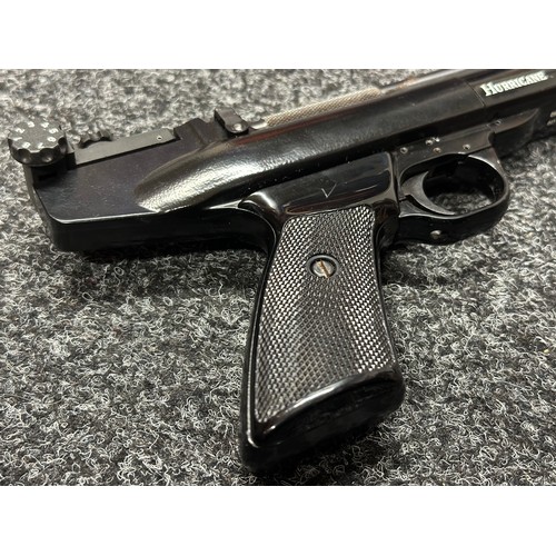 9333 - Webley & Scott Hurricane .22 cal Air Pistol. No serial number. Barrel length 200mm. Overall length 2... 