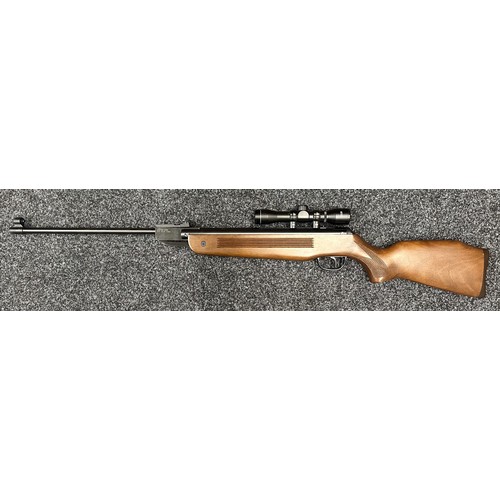 9336 - Edgar Brothers Model 60 .22 Cal Air Rifle serial no. 0704 02789. Fitted with a 4 x 28 Telescopic Sig... 