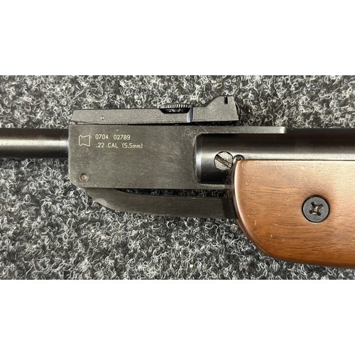 9336 - Edgar Brothers Model 60 .22 Cal Air Rifle serial no. 0704 02789. Fitted with a 4 x 28 Telescopic Sig... 