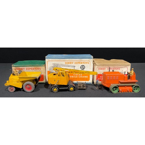 363 - Toys & Juvenalia - Dinky Supertoys 562 dumper truck, boxed; Dinky Supertoys 571 Coles mobile crane, ... 