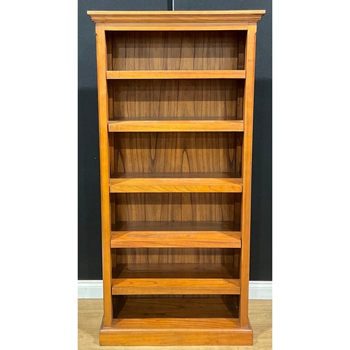 443 - A tall open bookcase, 183cm high, 89 wide, 38 deep