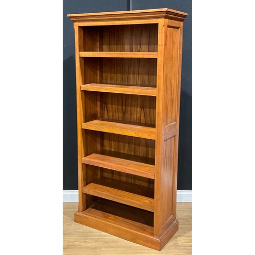 443 - A tall open bookcase, 183cm high, 89 wide, 38 deep