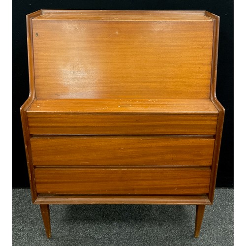 45 - A 1960’s Teak Bureau, by Richard Hornby, for Fyne Ladye, 106.5cm high x 81.5cm wide x 42.5cm deep.