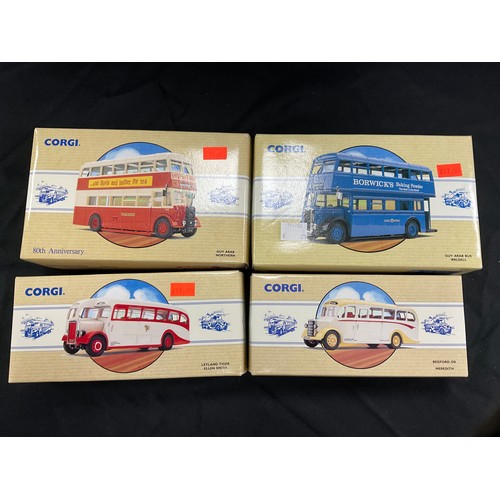 129 - Diecast Vehicles - Commercial from Corgi including; Bedford OB Meredith, Guy Arab Birmingham, Leylan... 