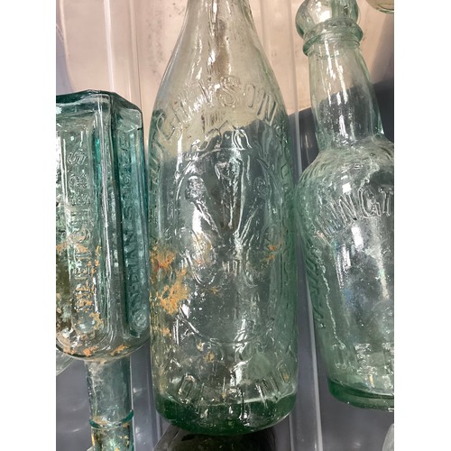 152 - Advertising - 19th century and later glass Cod and other bottles including; ‘M.Whittaker Matlock,’R.... 