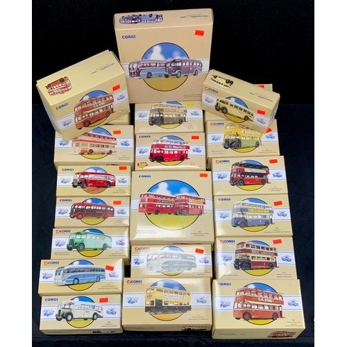 163 - Corgi Classic Public transport model cars including; AEC Regal Wye valley motors, Leyland Tiger red ... 