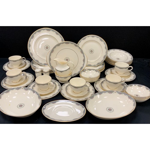 170 - A Royal Doulton ‘Albany’ pattern table service for six including; six dinner plates, six medium, six... 