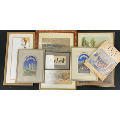 192 - Pictures and prints - 19th century coloured etchings and lithographs - ‘The New Extended front of Bu... 