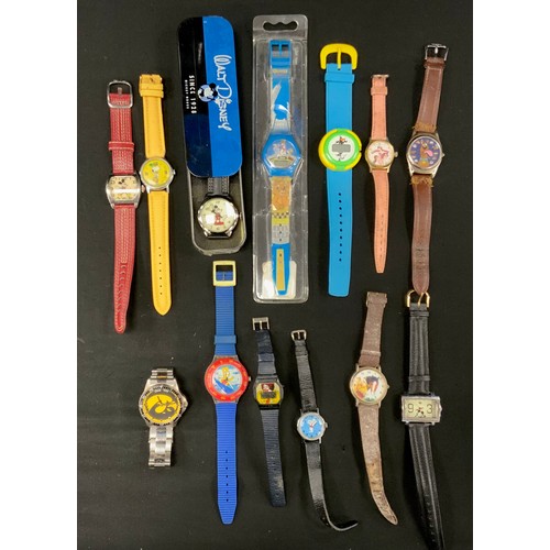 275 - Watches - a collection of novelty Character watches inc Mickey Mouse, Bart Simpson, Snoopy, My Littl... 