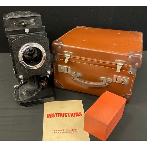 78 - Ensign - optiscope Magic lantern projector, with instructions, cased