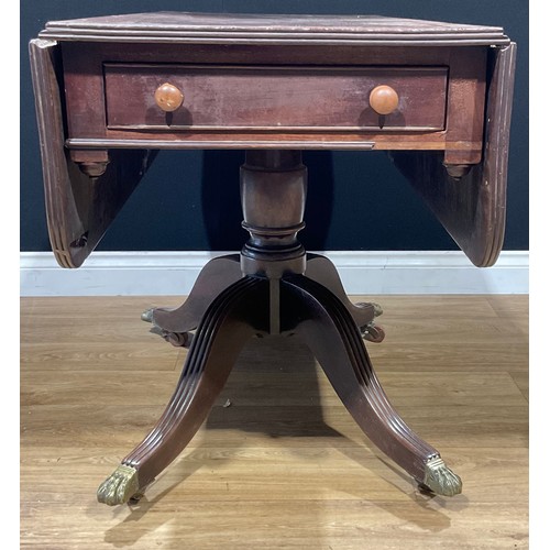 117 - A George IV mahogany Pembroke table, 74cm high, 112cm long, c.1825