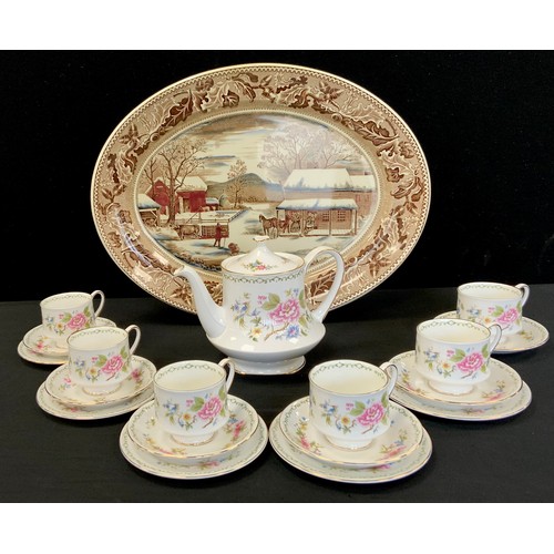 121 - Ceramics - Paragon Tay'San pattern part tea set, cups and saucer (6), side plates (5), tea pot, prin... 