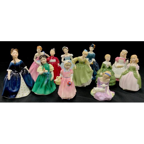 125 - Royal Doulton figures including; Mary Had A Little Lamb HN 2048, Tinker Bell HN 1677, Francine HN 24... 