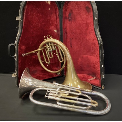 224 - Musical instruments - A Boosey and Hawkes ‘Lafleur Alliance’, French Horn, with mouth-piece;  a Lafl... 