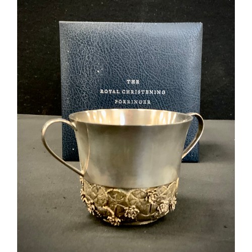 304 - A Royal Christening Porringer, Prince William, 4th August 1982, Franklin mint, 1982, 4.71ozt, cased