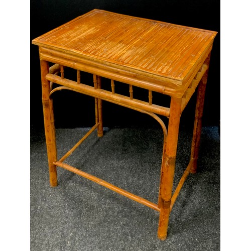 80 - A 19th century bamboo occasional table, 70cm x 56cm