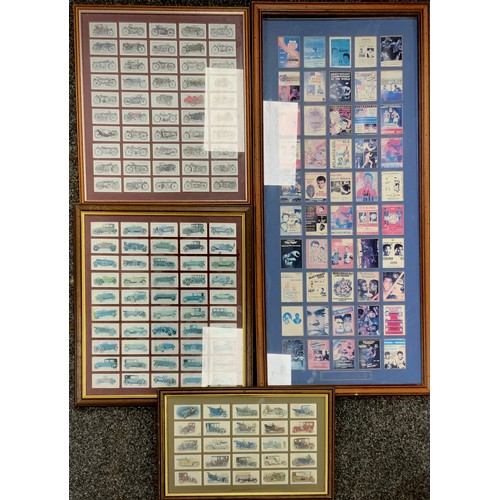 175A - Boxing, a Mohammed Ali, 50 fight programmes montage;  three Lambert and Butler cigarette card sets, ... 